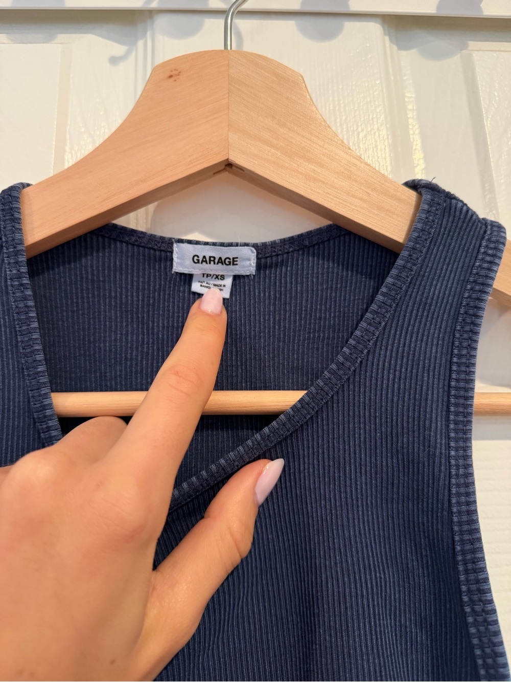 Garage Navy Ribbed 'Portland' Tank Top - Picture 2 of 2